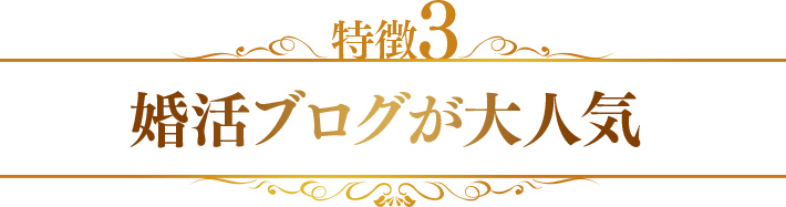 特徴3　婚活ブログが大人気